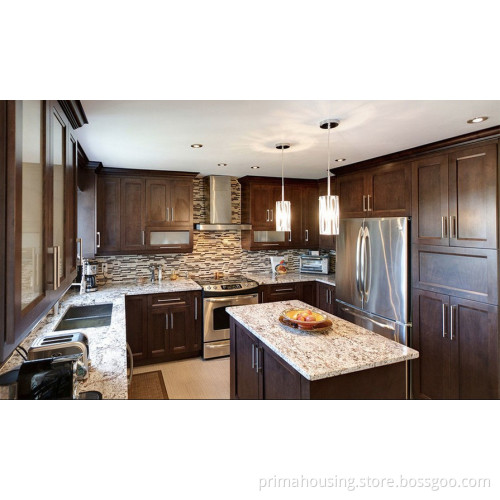 Solid Wood Modern Kitchen Cabinet with Kitchen Cabinet Door